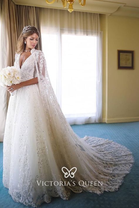 Cape Style Wedding Dress, Bridal Cape Winter, Engagement Gown, Lace Cape, Cape Wedding Dress, Long Sleeve Wedding Dress Lace, Plunging Neck, Stunning Wedding Dresses, Wedding Gowns Lace