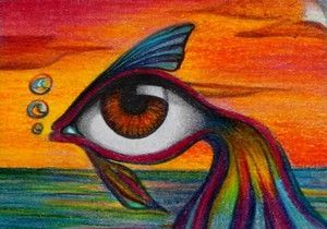 Surrealism Project Surrealism Drawing, Classroom Art Projects, Surreal Artwork, Fish Eye, Surrealism Painting, Tarot Art, Eye Pencil, Hippie Art, Eye Art