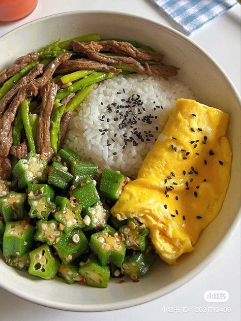 Easy Healthy Dinner Asian, Lunch Meal Aesthetic, Healthy Korean Food, Healthy Asian Food, Healthy Bento, Asian Diet, Healthy Bowl, Healthy Lunch Snacks, Healthy Food Menu