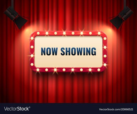 Retro Cinema, Curtains Vector, Light Movie, Curtain Backdrops, Cinema Theatre, Red Curtains, Brand Style Guide, Gold Picture Frames, Logo Background