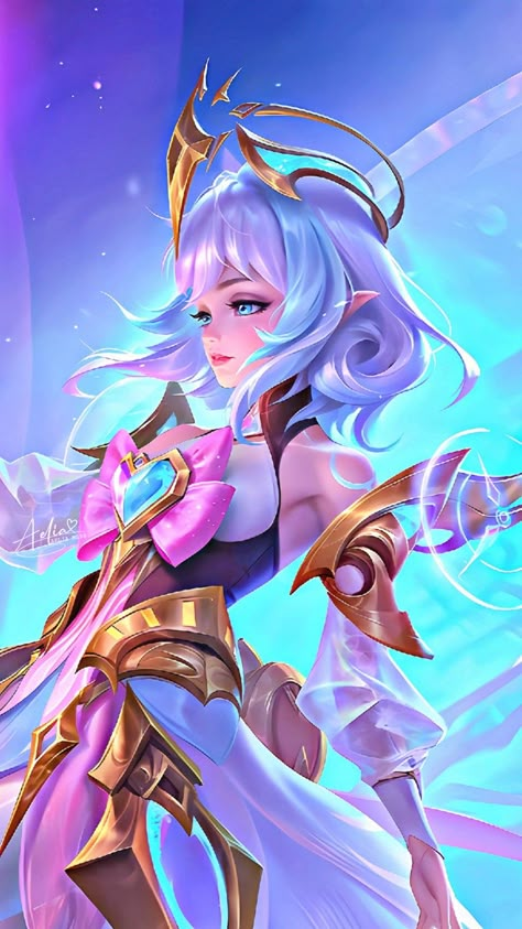 ⛩️𓂃✎⊹ 𝓜𝓵𝓫𝓫 𝓪𝓮𝓼𝓽𝓱𝓮𝓽𝓲𝓬 ☓ Angela Annual starlight skin wallpaper ꒷꒦│🥡➜ #MobileLegends #icon #edit #MLBB Skin Wallpaper, Animated Movies For Kids, Cute Zombie, Hello Kitty Printables, Anime Mobile, Animation Art Sketches, Animated Wallpapers For Mobile, Anime Wallpaper Phone, Cartoon Girl Drawing