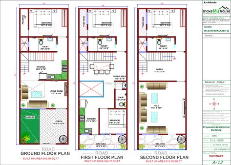 a Free Floor Plan of an 18x50 Home Plan-900 sqft house. You can also discover Complete interior, exterior and elevation design at an affordable price. Visit us now #freefloorplan #2dfloorplan #floorplandesig 900 Sqft House Plan, 18x50 House Plan, 3d Front Elevation, Floor Plan Ideas, House Floorplan, South Facing House, Indian House Design, Building Science, Single Floor House Design