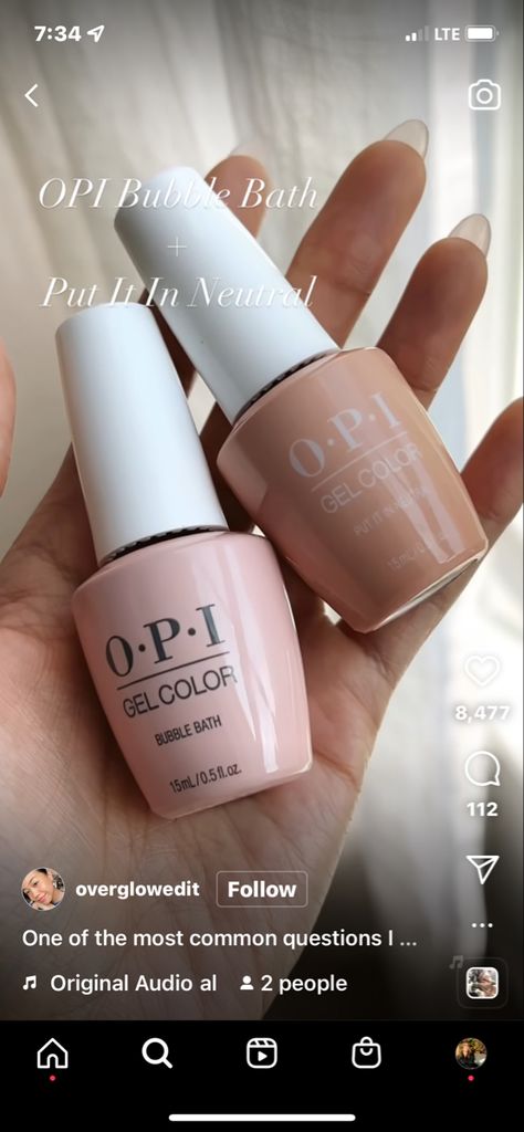 Opi Combo, Put It In Neutral Opi Gel Bubble Baths, Opi Bubble Bath And Put It In Neutral, Opi Bubble Bath Gel, Opi Bubble Bath, Opi Gel Nails, Bath Gel, Opi Nail Colors, Skin Essentials