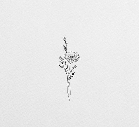 Small Primrose Flower Tattoo, Tattoo September Flower, Carnation Flower Tattoo Minimalist, Primrose Tattoo Simple, Poppy Anemone Tattoo, Primrose Fine Line Tattoo, Carnation Ankle Tattoo, Birth Flower Tattoo On Back, Fine Line Flower Tattoo Ankle