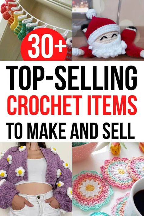 Best Crochet Items to Sell: 35+ Top Selling Crochet Items 2022 Crochet Items To Sell, Selling Crochet Items, Craft Fair Ideas To Sell, Crochet Projects To Sell, Crochet Craft Fair, Items To Sell, Quick Crochet Projects, Fast Crochet, Popular Crochet