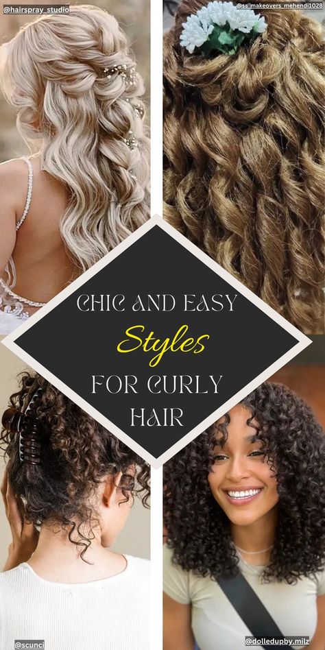 Curly Hairstyles Updos For Long Curly Hair, Fancy Curly Hairstyles, Loose Updos, Curly Hairstyles For Short Hair, Short Curly Cuts, Styles For Curly Hair, Curly Prom Hair, Curly Cuts, Loose Updo