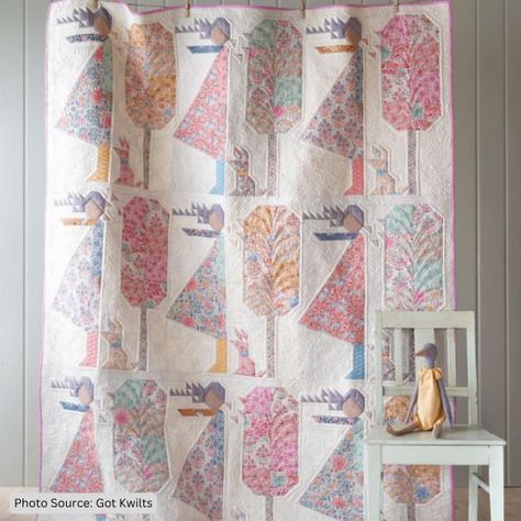 Tilda Quilts Pattern Free, Tilda Quilt Patterns, Tilda Quilts, Tilda Fabric, Quilted Wall Hangings, Quilting Projects, Quilt Patterns, Sewing Projects, Quilting