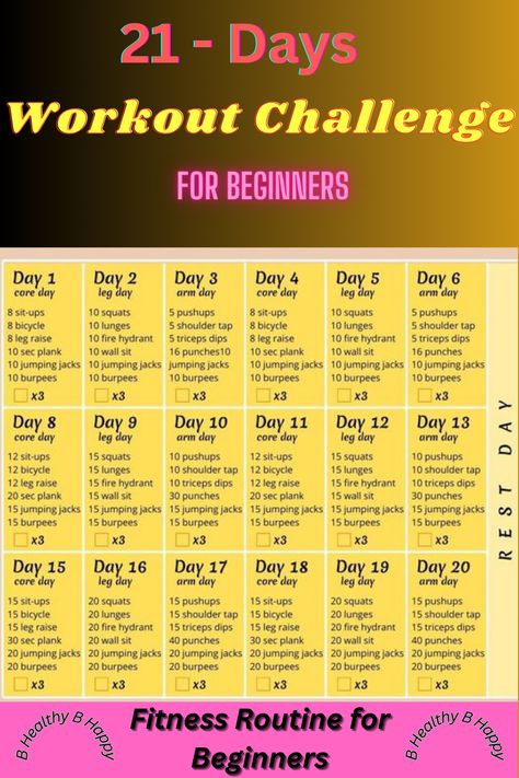 #HealthyLifestyle #FitnessTips #SelfCare #Wellness #HealthyLiving #NutritionTips #FitLife #HealthTips 20 Days Challenge Workout, 21 Day Exercise Challenge, 3 Week Workout Plan 21 Days, 20 Days Workout Challenge, 28 Day Workout Challenge For Beginners, 30 Day Leg Workout, 21 Day Challenge Workout, 20 Day Workout Challenge, 21 Day Workout Challenge