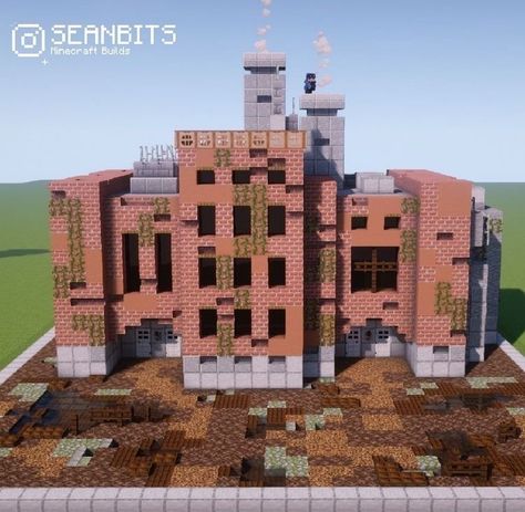 Minecraft Brick, Minecraft Modern City, Minecraft Steampunk, Minecraft Create, Rumah Minecraft Sederhana, Abandoned City, Minecraft House Plans, Minecraft Modern, Cool Minecraft Creations