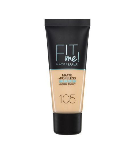 Matte Poreless Foundation, Maybelline Foundation, Best Drugstore Foundation, Maybelline Fit Me Foundation, Fit Me Matte And Poreless, Foundation Tips, New York Fits, Lightweight Foundation, Drugstore Foundation