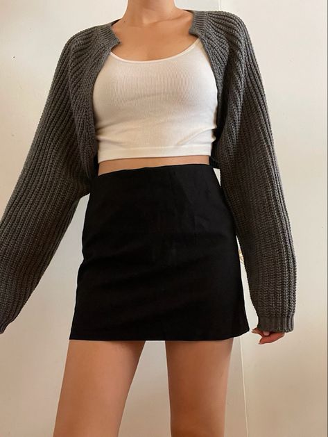 bolero outfit casual street styles, bolero outfit aesthetic, bolero outfit ideas, bolero outfit casual, black skirt outfit fall, fall black skirt outfits, crop top outfits, fall outfits for warm weather Aesthetic Bolero Outfits, Black Bolero Outfit Aesthetic, Bolero Outfit Ideas, Bolero Outfit Aesthetic, Fall Black Skirt Outfits, Bolero Outfit Street Styles, Bolero Top Outfit, Casual Black Skirt Outfit, Black Bolero Outfit