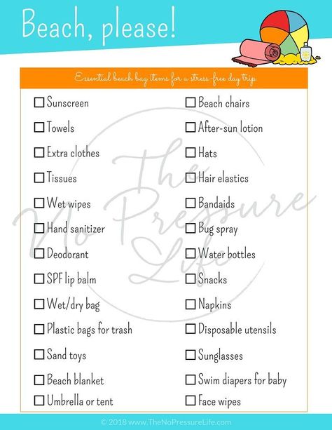 Planning a beach day with kids? This free printable beach packing list has all the essentials for a family day trip to the beach. Grab the printable PDF beach bag checklist to make sure you don't forget anything! #summer #beach #beachday #familytravel #freeprintable #freebie #checklist #packinglist Beach Day With Kids, Beach Trip Packing List, Beach Checklist, Beach Trip Packing, Beach Packing List, Playa Ideas, Beach Tips, Beach Vacation Packing, Beach Vacation Packing List