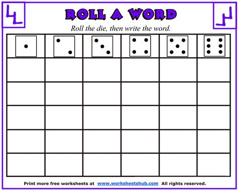 Grab some dice and get rolling with these fun sight word worksheets.  Print out my free worksheets for a quick start or download the template and make your own. Sight Word Worksheets Free, Roll And Write, Sight Word Spelling, Math Worksheets For Kids, Dice Template, Tutoring Ideas, Spelling Words List, Pre Primer Sight Words, Preschool Sight Words