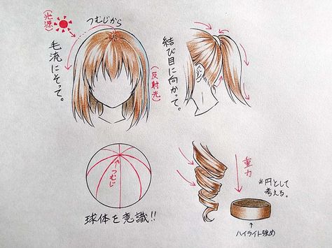 Manga Shading, Color Anime, Color Tutorial, Drawing Hair Tutorial, Manga Hair, Drawing Hair, Hair Sketch, Colored Pencil Techniques, Cat Pictures