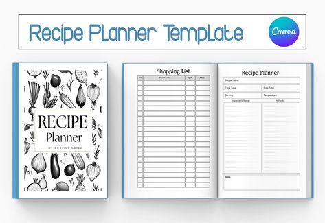 🔍 Discover Recipe Planner — KDP CANVA Template now! Explore this 📁 kdp interiors and grab your 🆓 free download here. Let’s get creative together! 🚀 Christmas Meal Planner, Cookbook Organization, Recipe Planner, Recipe Template, Recipe Binders, Best Free Fonts, Kids Notebook, Planner Book, Beautiful Fonts