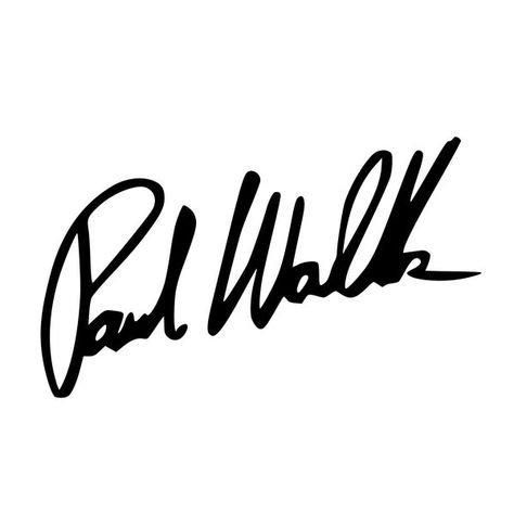 His signature Paul Walker Signature, Paul Walker Sticker, Paul Walker Tattoo Ideas, Fast And Furious Tattoo Ideas, Paul Walker Tattoo, Fast And Furious Tattoo, Fast Furious Quotes, Love Chemistry Quotes, Paul Walker Quotes