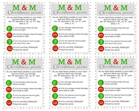 You could even laminate the poems for pretty cheap at Staples or Office Depot so your gift recipient can keep the poem! Description from mrshappyhomemaker.com. I searched for this on bing.com/images M M Christmas Poem, Christmas Poem, Christmas Neighbor, Christmas Poems, Christmas Favors, Preschool Christmas, Free Christmas Printables, Printable Christmas, 12 Days Of Christmas