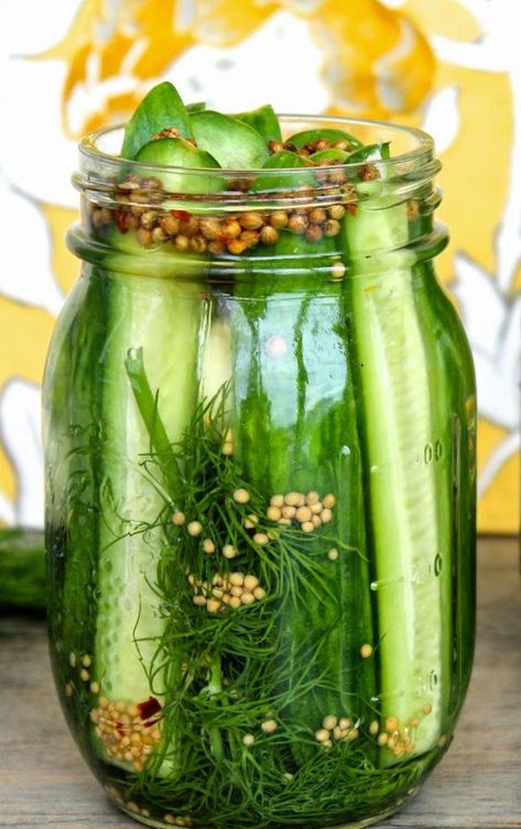 Super Easy Refrigerator Dill Pickles | The Foodie Physician Spicy Refrigerator Pickles, Refrigerator Dill Pickles, Refrigerator Pickles Dill, Diy Canning, Best Pickles, Pickles Recipe, Zucchini Puffer, Spicy Pickles, Pickle Recipe