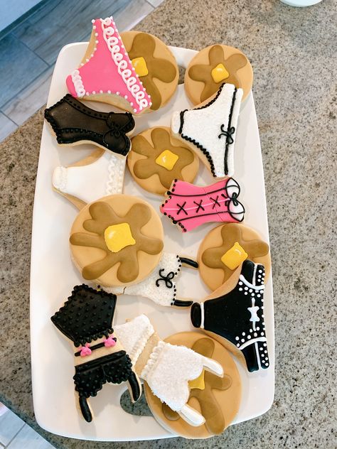 Bridal shower cookies Pancakes And Panties Bridal Shower, Bridal Shower Cookies, Shower Cookies, Lingerie Shower, Bridal Shower Food, Bachelorette Trip, Shower Food, Pancakes, Bridal Shower