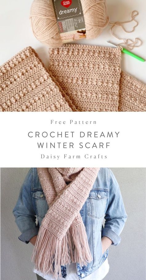 Daisy Farm, Crochet Scarf Pattern, Crochet Scarf Pattern Free, Farm Crafts, Mode Crochet, Crochet Winter, Crochet Blog, Haken Baby, Scarf Crochet Pattern