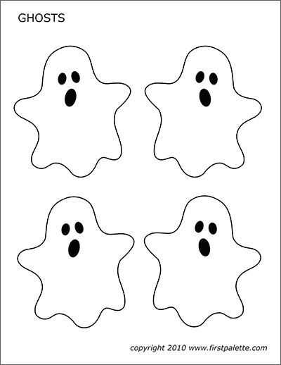 Ghosts | Free Printable Templates & Coloring Pages | FirstPalette.com Ghost Coloring Pages, Ghost Coloring, Ghost Template, Moldes Halloween, Imprimibles Halloween, Dekorasi Halloween, Free Printable Templates, Halloween Fest, Halloween Printables Free