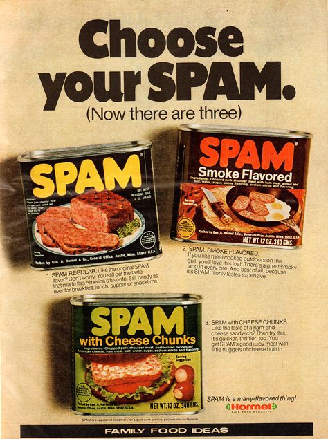 Potted meat has gotten a bad rap over the years.  Maybe it's because of its salty, gelatinous appearance Spam Jam, Spam Can, Spam Recipes, Product Ads, Gross Food, Vintage Soda, Canned Meat, Retro Food, Product Marketing