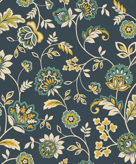 Block Print Wallpaper, Kalamkari Painting, Print Design Art, Flowery Wallpaper, Textile Prints Design, Print Design Pattern, Flower Pattern Design, Textile Pattern Design, Design Seeds