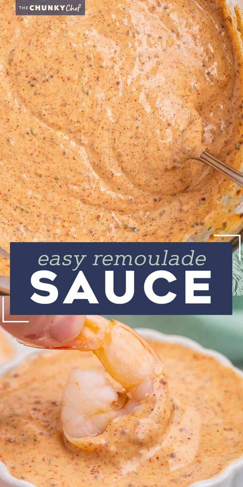 Cajun Remoulade Sauce, Crab Cake Sauce, Cajun Remoulade, The Chunky Chef, Cajun Sauce, Remoulade Sauce, Fried Pickles, Cooking For Beginners, Cajun Recipes