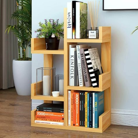 Different Design Of Tables For Books Elegant And Functional - Engineering Discoveries Small Bookshelf Ideas, Cube Furniture, Tree Bookcase, Books Shelf, Home Office Colors, Small Bookcase, Office Color, Bookcase Design, Storage Cubes