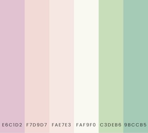 Colors Pastel Green Pallete, Pastel Green Colour Palette, Pale Green Color Palette, Pink Green Pastel Color Palette, Pastel Green And Pink Color Palette, Pastel Green Hex Code, Pastel Colure Pallet, Pastel Fairy Color Palette, Color Scheme Green