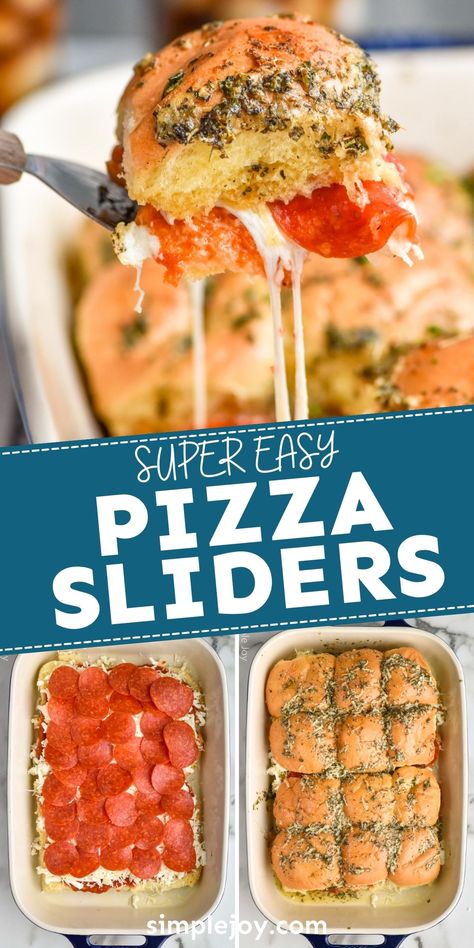 If you love easy dinners, you have to try our Pizza Sliders! These taste like perfect bites of pizza on a little bun. They are easy to make and easier to eat. Pizza Buns Recipe, Oven Baked Pizza, Pizza Sliders, Patty Melt Recipe, Pizza Sides, Pizza Buns, Pizza Slider, Pizza Appetizers, Baking Buns