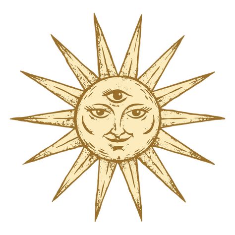 Sun Vintage Illustration, Sun Illustration Vintage, Third Eye Illustration, Sun Png, Design Portfolio Examples, Eye Illustration, Spiritual Journals, Sun Illustration, Portfolio Examples