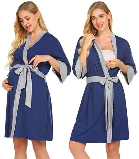 Maternity Nightgown, Nursing Robe, Nursing Gown, Nursing Nightgown, Delivery Gown, Breastfeeding Dress, Maternity Pajamas, Maternity Sleepwear, Maternity Gowns