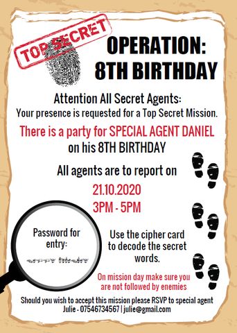 Spy Party ideas | Spy Party Game | Spy Party Decorations – Funtastic Idea Spy Party Games, Spy Kids Party, Secret Agent Party, Spy Birthday Parties, Detective Party, Detective Theme, Secret Party, Spy Party, Spy Kids