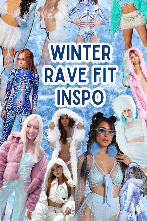 Dancing in a Winter Wonderland: Must-Have Winter Rave Outfits for Women. Winter Solice Festival, Ice Princess Rave Outfit, Rave Winter Outfits, Fall Rave Outfits, Winter Festival Outfit Cold, Decadence Rave Outfits, Winter Rave Outfits Cold, Indoor Rave Outfit, Winter Dance Outfits