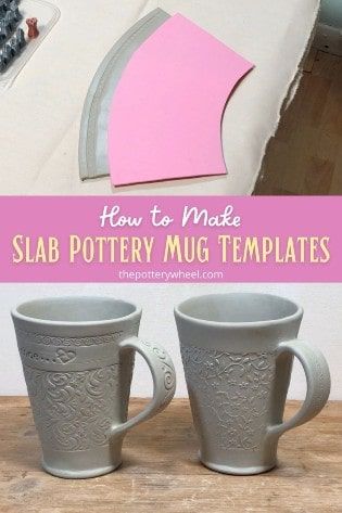 How to Make Slab Pottery Mug Templates – 6  Great Designs Mug Template Ceramic, Slabbing Pottery Project Ideas, Handbuild Pottery Mugs, Slab Built Pottery Mugs, Hand Building Pottery Templates, How To Hand Build Pottery, Handbuilt Mugs Template, Hand Built Mug Template, Hand Building Templates