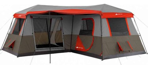 This Ozark Trail 12 Person Instant Cabin 16 x 16 3-Room Tent is an impressive 3-room structure with steel poles, 7 windows and 2 doors, suitable for warm weather family camping. #tents #familycampingtents #outdoorequipment Ozark Trail Tent, 12 Person Tent, Best Family Tent, Tenda Camping, Instant Tent, Tent Set Up, Large Tent, Family Cabin, Family Tent Camping