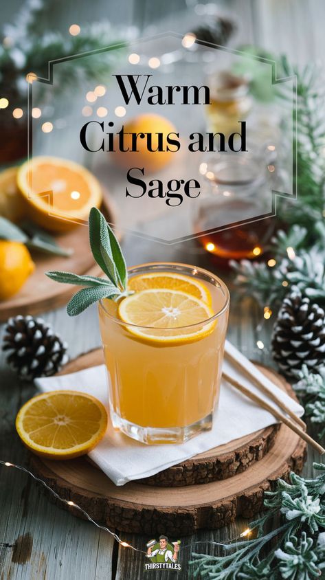 Morning Drink Aesthetic, Witchy Drinks Non Alcoholic, Hot Drink Mocktails, Diy Non Alcoholic Spirits, Functional Mocktail Recipe, Sage Mocktail, Autumn Mocktails, Infused Mocktail, Functional Mocktails