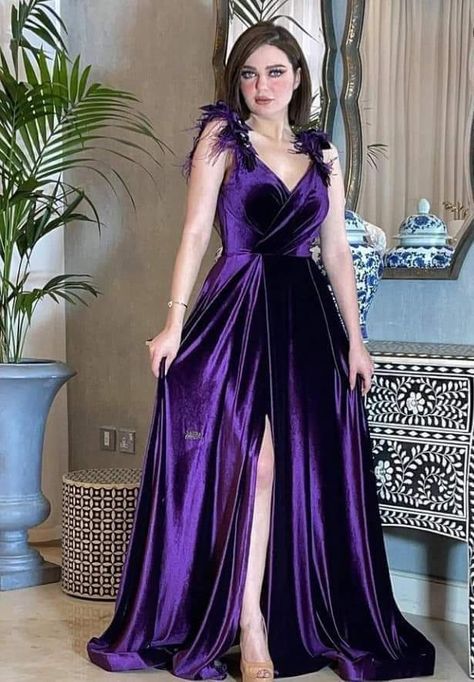 Velvet gown design