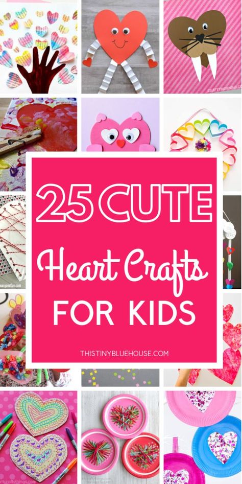 Heart Crafts For Kids, Easy Valentine Crafts, Valentine's Day Crafts For Kids, Tree Craft, Valentine Crafts For Kids, Valentine Projects, Holiday Crafts For Kids, Spring Tree, Valentines Art