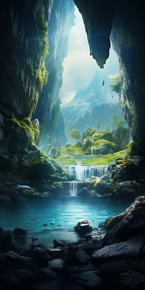 Water Palace Fantasy Art, Chole Recipe, Jungle Images, Iphone Wallpaper Landscape, Mystical Places, Underwater Art, Pretty Landscapes, Fantasy Places, Beautiful Locations Nature