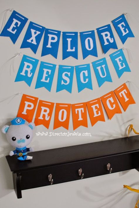 Octonauts Birthday Party Food, Birthday Party Decoration Ideas, Octonauts Birthday Party, Captain Barnacles, Octonauts Party, Party Decoration Ideas, Ocean Birthday, Birthday Planning, Ocean Decor