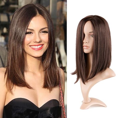 Very Long Bob, Ballet Stretches, Straight Bob Hairstyles, Brunette Balayage Hair, Natural Wigs, Hair Setting, Long Bob Hairstyles, Balayage Brunette, Brown Wig