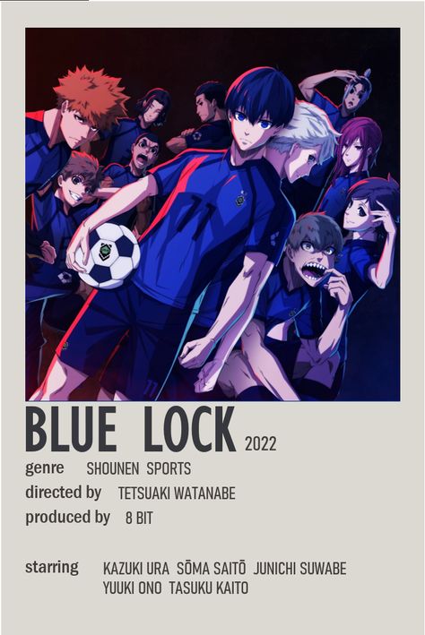 Blue Lock minimalist poster | Minimalist Polaroid Anime Poster Naruto Poster, Blue Lock Anime, Anime Wall Prints !!, Anime Suggestions, Film Anime, Animes To Watch, Poster Anime, Anime Printables, Anime Watch