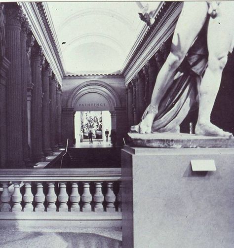 Louise Lawler, Statue before painting, Perseus with the head of Medusa by Canova (1982) Louise Lawler, Head Of Medusa, The Head, Metropolitan Museum Of Art, Metropolitan Museum, Modern Art, Greek Statue, Statue, Photographer