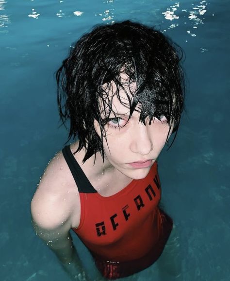 Water, Red, Hair, Black