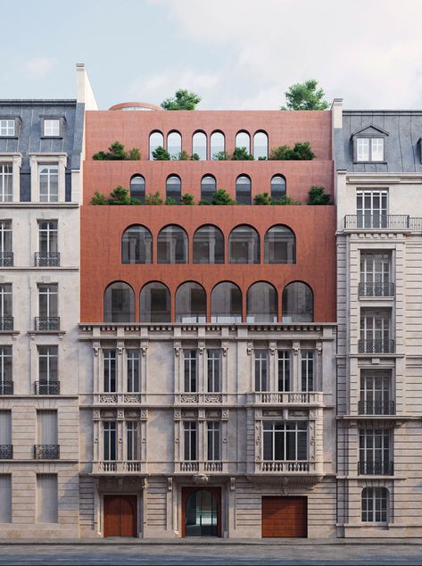 Pradier Addition - studio razavi architecture Classical Facade, Classical Building, Building An Addition, Renovation Architecture, Roof Extension, Classic Building, Building Renovation, Roof Architecture, Architecture Awards