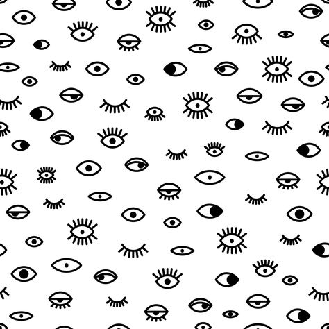 Eye Print Pattern, Eye Vector, Print Pattern Design, Many Eyes, Vector Symbols, Real Eyes, Eyes Pattern, Eye Illustration, Posca Art