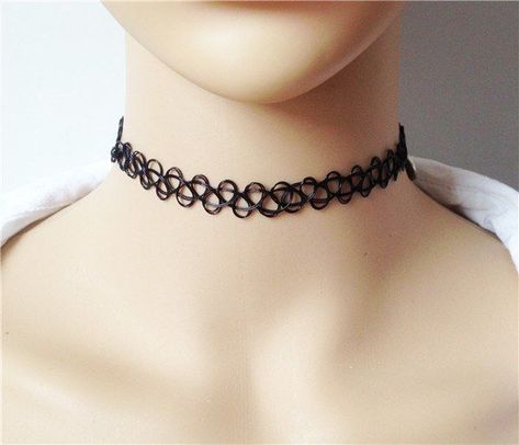 Tattoo Choker Necklace, Tattoo Choker, Magic Tattoo, Punk Jewelry, Black Choker, Black Jewelry, 2000s Fashion, Bring Back, Very Well