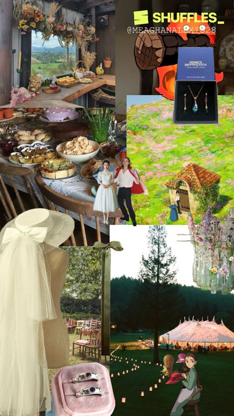 Created by meaghanalexis28 on Shuffles Howl's Moving Castle Aesthetic, Castle Party, Dream Wedding Decorations, Castle Aesthetic, Castle Wedding, Howls Moving Castle, Forest Wedding, Heart Wedding, Aesthetic Vintage